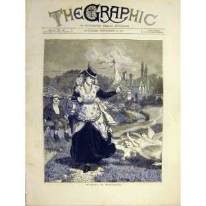 Besieged Michaelmas Girl Geese Attack Boy Print 1871