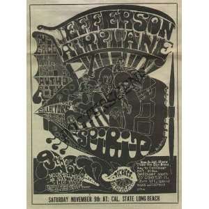 Jefferson Airplane Spirit LA 1968 Concert Poster Ad