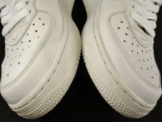  AIR FORCE ONE AF1 SZ 6 Y WHITE LEATHER HIGH TOP SHOES SNEAKERS KICKS