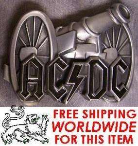 Pewter Belt Buckle Music AC DC Canon NEW  