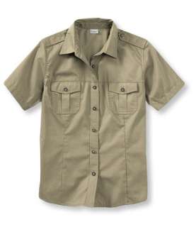 Cotton Poplin Field Shirt, Short Sleeve: Active  Free Shipping at L.L 