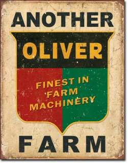 Another Oliver Farm Equipment Tractor Barn Garage Retro Tin Sign 