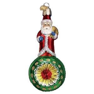 Old World Christmas Santa Reflector Glass Ornament
