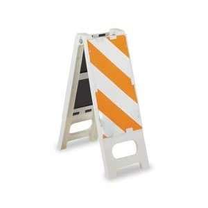  Vertical Barricade,type I,white/orange   CORTINA