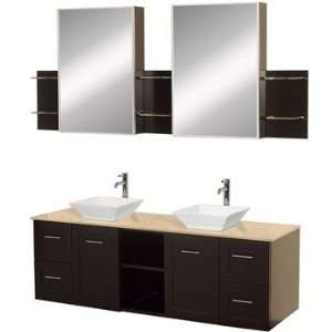 Wyndham Collection Avara 60 Wall Mounted Double Bathroom 