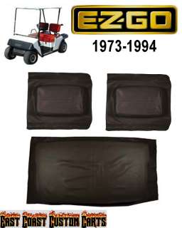 EZGO 1973 1994 Golf Cart (BLACK Vinyl) SEAT COVER Set (Free Shipping 
