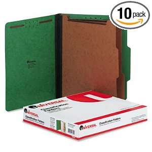   Folders, Ltr, 6 Section, Emerald GN, 10/box
