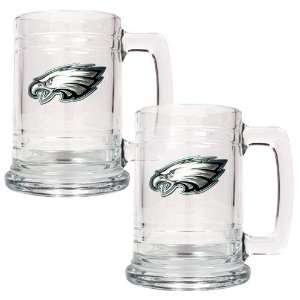  Philadelphia Eagles Glass Mug Set (Helmet Logo)