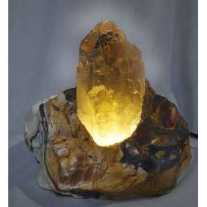   Cathedral Crystal on Mookaite Jasper Stone Light Base