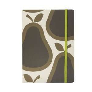  Pear Notebook by Orla Kiely Print Dark Brown Office 
