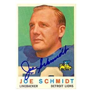 Joe Schmidt Autograph/Signed Card