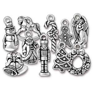   Free Pewter Christmas Charm Collection (10 Pieces) Arts, Crafts