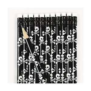    Skull And Crossbone Pencils (2 dozen)   Bulk 