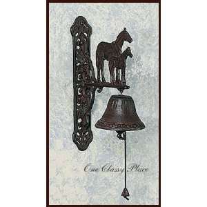 11 Rustic Wrought Iron Horse Bell 