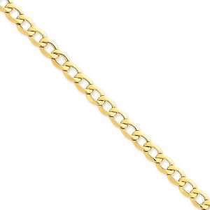  14k Yellow Gold 7 inch 7.00 mm Curb Chain Bracelet in 14k 