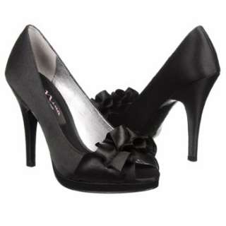 Womens Nina Evelixa Black Satin Shoes 