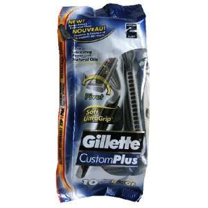  Gillette CustomPlus Razors, Pivot Ultragrip with Natural 