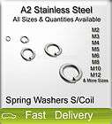 A2 M2 upto M12 Stainless Steel Spring Washers S/Coil Wa