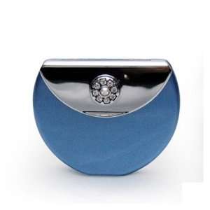  LZ New York Swarovski Crystallized Compact Mirror Blue W 
