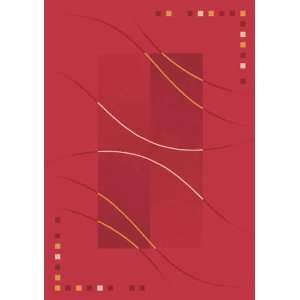   Contemporary Bright Red Caliente Rouge 2.40 x 11.80.