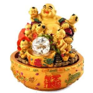  Feng Shui Buddha Fountain With Color Lighted Crystal Ball 