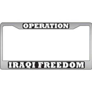  Operation Iraqi Freedom Chrome License Plate Frame 