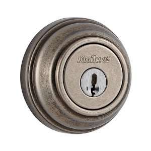   502 SMT CP Single Cylinder Deadbolt Featuring SmartKey, Rustic Pewter