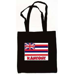    Kaneohe Hawaii Souvenir Canvas Tote Bag Black 