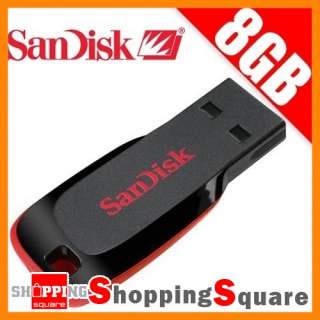 New SanDisk Cruzer Blade 8GB USB Stick Flash Pen Drive 8G Memory Disk 