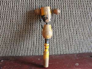 Old shaker doll, noise maker, antique wooden childs toy  