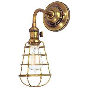  Heirloom Wire Guard Aged Brass Wall Sconce