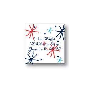  Polka Dot Pear Design   Small Square Stickers (236ss 