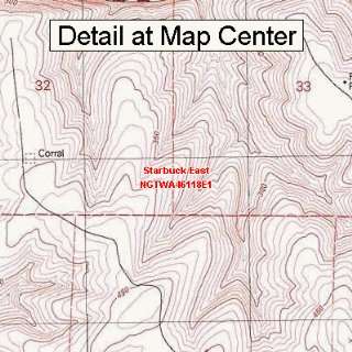 USGS Topographic Quadrangle Map   Starbuck East, Washington (Folded 