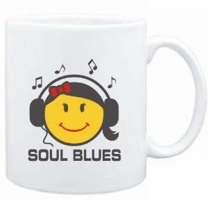  Mug White  Soul Blues   female smiley  Music