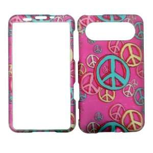  HTC HD7 PINK PEACE HARD PROTECTOR COVER CASE/SNAP ON 