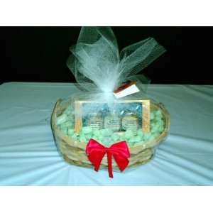   Eco Friendly   House Warming Gift Basket   With Purple Gift Bow: Home