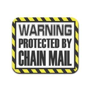  Warning Protected By Chain Mail Mousepad Mouse Pad 