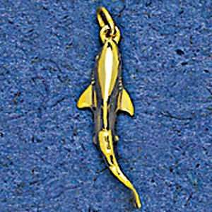  Mark Edwards 14K Gold Shark Nautical Pendant Sports 