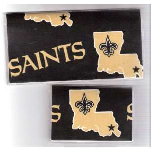  Checkbook Cover Debit Set NFL New Orleans Saints 