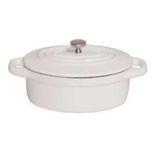  World Cuisine A17525W WHITE OVAL DUTCH OVEN WITH LID 