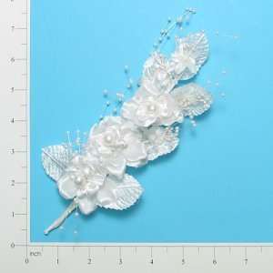 Bridal Floral Swag with Pearls Spray 