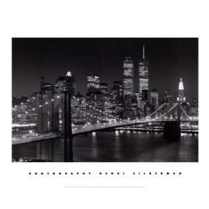 New York, New York, Brooklyn Bridge   Poster by Henri Silberman (19 