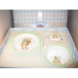 Baby Gund Gingham Collection Porcelain Dish Set Baby