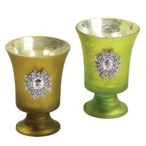  Antique Style Mercury Glass Vase Christmas Holiday