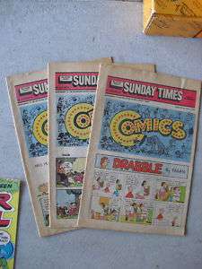 Lot of 3 1983 Sunday Times Comic Books LOOK  