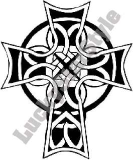 Nail Decals Art Set of 20   Black Celtic Cross  