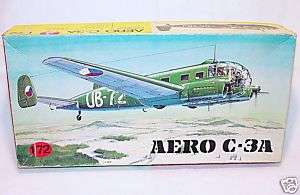 KP Model 172 WWII AERO C 3A Bomber Plane Kit MIB`70  