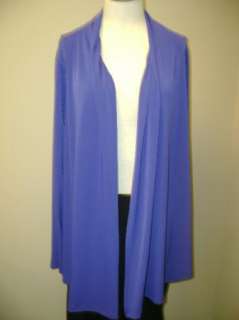 Susan Graver Liquid Knit Cardigan Purple M  