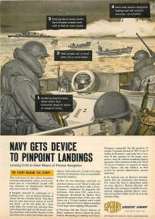 1955 Sperry Gyroscope, Navy Gyro Compass   Print Ad  