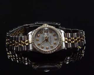   STAINLESS ROLEX LADIES DATEJUST JUBILEE BAND DIAMOND BEZEL AND DIAL
